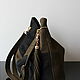  Bag made of genuine suede Olive color. Crossbody bag. Olga'SLuxuryCreation. My Livemaster. Фото №4