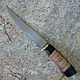 Knife 'Fillet-1' 95h18 birch bark. Knives. Artesaos e Fortuna. My Livemaster. Фото №5