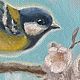 Заказать Синичка , масло холст. Картины маслом Антонина Любецкая. Ярмарка Мастеров. . Картины Фото №3