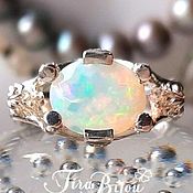 Украшения handmade. Livemaster - original item Ring: Silver Ring with Mermaid Opal. Handmade.