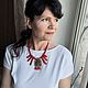 Колье "Крестоносцы" коралл, жемчуг, медь, латунь. Колье. Svetlana Revina. Ярмарка Мастеров.  Фото №9