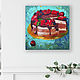 Painting still life Cake for tea oil, palette knife. Pictures. Yulia Berseneva ColoredCatsArt. My Livemaster. Фото №4