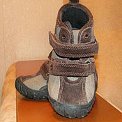 Винтаж handmade. Livemaster - original item Vintage shoes: Boots autumn on the boy Velcro 22 Geox. Handmade.