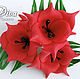Poppy color. Artificial flowers from Tamarana with black stamens, Flowers artificial, Novosibirsk,  Фото №1