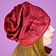 Women felted hat. Bordeaux-berry, Caps, Khabarovsk,  Фото №1
