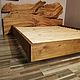 Order Floating effect bed with headboard made of solid elmwood. Joinery in Altai. Livemaster. . Bed Фото №3