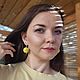 Серьги Сочные лимончики. Серьги классические. Мария Картавых. Ярмарка Мастеров.  Фото №4