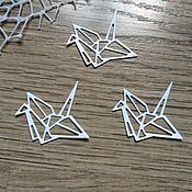 Материалы для творчества handmade. Livemaster - original item !Cutting for scrapbooking - CRANE origami, diz cardboard. Handmade.