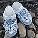 Felted sneakers ' Snow leopard', Slippers, Solnechnogorsk,  Фото №1