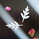 Вырубка лист хризантемы (Сатин) 62х35 мм, Ткани, Москва,  Фото №1