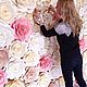 Фотозона из бумажных цветов 2,5х2,0, Цветочный декор, Санкт-Петербург,  Фото №1