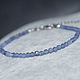 Order Bracelet made of beads natural stone tanzanite with a cut. naturalkavni. Livemaster. . Bead bracelet Фото №3
