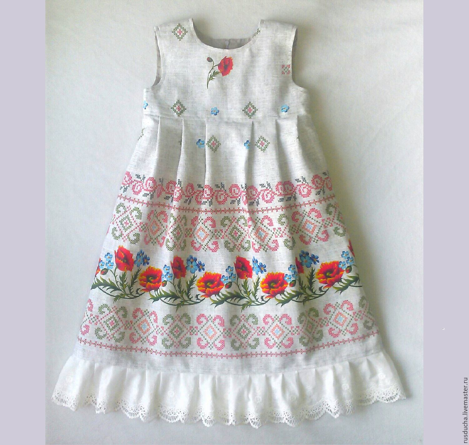 Льняное платье для девочки