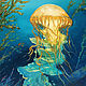 Морской пейзаж медуза картина маслом Дитя моря. Картины. Арт художник Сафин Виталий. Интернет-магазин Ярмарка Мастеров.  Фото №2