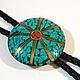 Order India 'Ethnic' bolo tie with stones (Coral and Turquoise). Neformal-World. Livemaster. . Vintage ties Фото №3