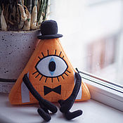 Куклы и игрушки handmade. Livemaster - original item Bill Cipher Clockwork Orange - Gravity Falls Handmade Plush toy. Handmade.