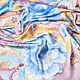 Batik silk scarf 'Gentle shades of', Scarves, Moscow,  Фото №1