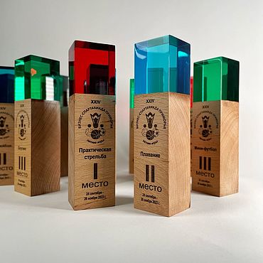 Дизайн и реклама ручной работы. Ярмарка Мастеров - ручная работа Кубки и награды из эпоксидной смолы и дерева. Handmade.