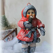 Куклы и игрушки handmade. Livemaster - original item Cotton Christmas tree toy Sashenka (Sold). Handmade.