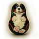 Matreshka roly-poly puppy of Bernese mountain dog (with a ring)
