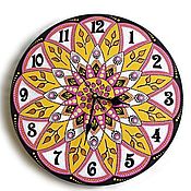 Для дома и интерьера handmade. Livemaster - original item Hand-painted Mandala Wall Clock Available in 4 diameters. Handmade.