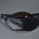 Men's leather waist bag 'Sigma' (Black). Waist Bag. DragonBags - Rucksack leather. My Livemaster. Фото №4