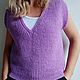 Безрукавка из мохера. Жилеты. Ольга kymarina_knitwear_. Ярмарка Мастеров.  Фото №5