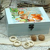 Для дома и интерьера handmade. Livemaster - original item Tea box for needlework 3 compartments winter. Handmade.
