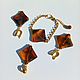 Sardonyx Jewelry Sets Ovals Bracelet Earrings and Pendant, Jewelry Sets, ,  Фото №1