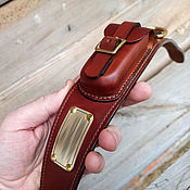 Зоотовары handmade. Livemaster - original item Dog collar with GPS cell, buttero leather. Handmade.