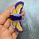 Брошь Iris moth. Брошь-булавка. Stasy Rich украшения и вышивка. Ярмарка Мастеров.  Фото №4