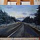Oil painting road in the Evening. 35h45 cm. Pictures. Tatiana Chepkasova. Online shopping on My Livemaster.  Фото №2