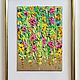 Painting triptych multicolored flower waterfall 'Summer' 3 by 30h21 cm. Panels. chuvstvo-pozitiva (chuvstvo-pozitiva). My Livemaster. Фото №4