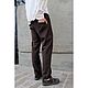 Брюки мужские из шерсти Twill Wool Farmer Pant Brown. Брюки мужские. VÄN Studio. Ярмарка Мастеров.  Фото №4