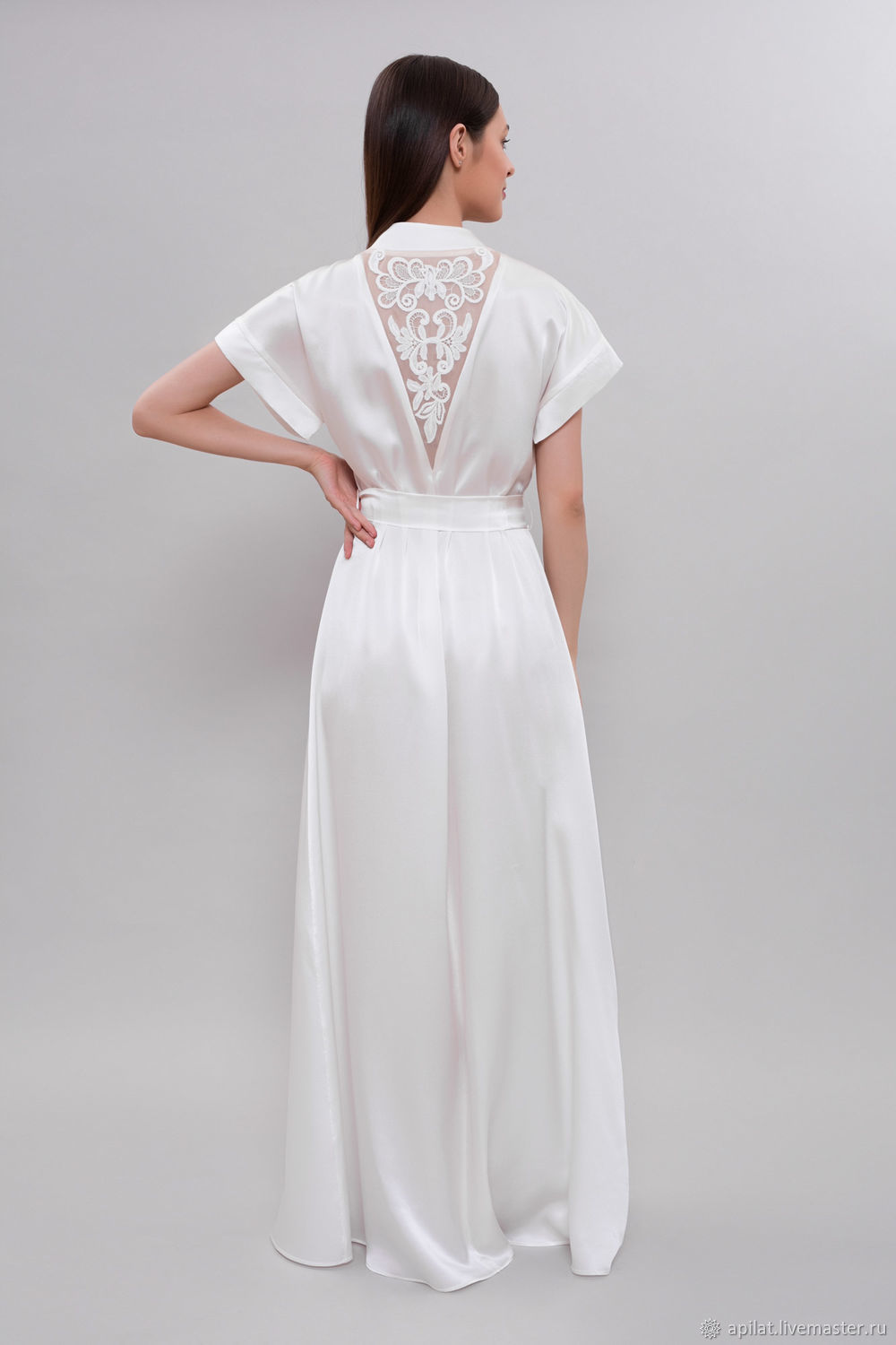 white long bridal robe
