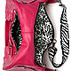 Waist bag pink with zebra large, Waist Bag, Pushkino,  Фото №1