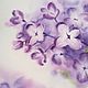 Painting lilac branch on a white background watercolor in the bedroom a bouquet of flowers. Pictures. Olga Ermakova art. My Livemaster. Фото №4