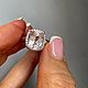 17. Кольцо с натуральным морганитом 4.80  ct. Кольца. Елена. Ярмарка Мастеров.  Фото №11