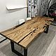 Стол из дерева с эпоксидной смолой 200х110см. Столы. FridayWood - мастерская мебели. Ярмарка Мастеров.  Фото №5