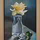 Oil painting Yellow flower. Etude. Pictures. Painting by Margarita Drevs. Online shopping on My Livemaster.  Фото №2