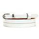 Leather white belt, Straps, Moscow,  Фото №1