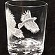 Eagle flying, glass, hand engraved glass. Water Glasses. Glass Engraving. Online shopping on My Livemaster.  Фото №2