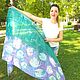 Pashmina batik scarf silk scarf to Buy a Gift for teacher gifts for women Pareo for the beach, the Sea Lotus silk is a natural Beach fashion Handmade Batik Beachwear beach wear Beach season.
