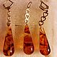 Golden set with Baltic amber, Jewelry Sets, Warsaw,  Фото №1