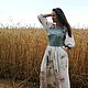Women's long white linen dress 'Song of Summer'. Dresses. ZanKa. Online shopping on My Livemaster.  Фото №2