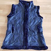 Одежда handmade. Livemaster - original item vests: 52 lengthened sheepskin vest. Handmade.