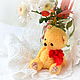 Осенний цветочек (6 см). Мишки Тедди. teddy_and_toys. Ярмарка Мастеров.  Фото №4