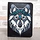 Wolf Leather Passport Cover, Leather Passport Holder, Passport cover, St. Petersburg,  Фото №1