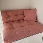 Для дома и интерьера handmade. Livemaster - original item Cushion seat with backrest for sofa and outdoor furniture. Handmade.