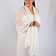 The stole is knitted from kidmocher White. Wraps. Lily Kryuchkova (kruchokk). My Livemaster. Фото №6